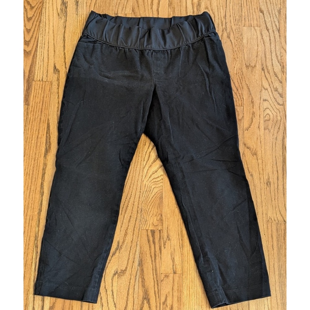 Gap Maternity Slim Cropped Black Capri Pants Stretch casual women's size 12